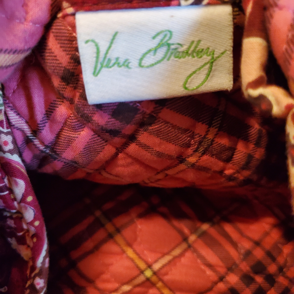 Vera Bradley Women's Paisley Travel Bag - Burgundy and Pink - Picture 4 of 7